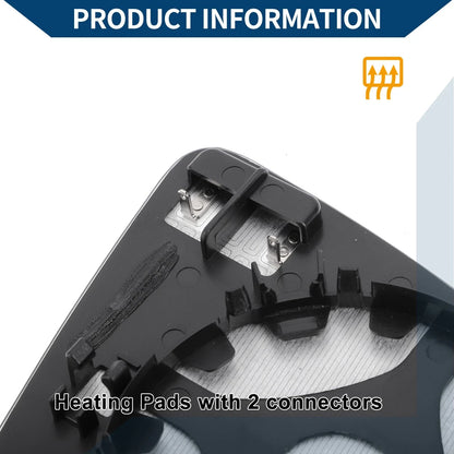 Heated Left Side Mirror Glass for Volkswagen Golf Sportsvan (2014–2020)