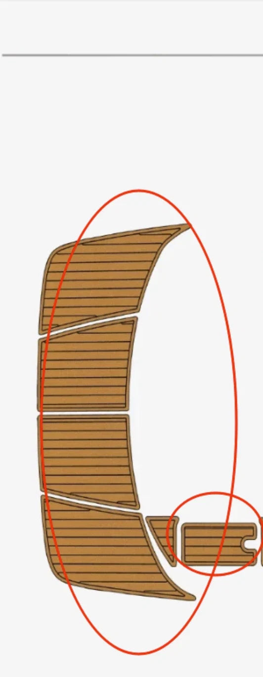 EVA Pads Teak Flooring Mat for Sea Ray SLX 350 (2015)