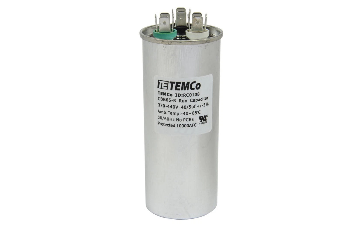 40+5 uF Dual Run Capacitor for CBB65 (370-440V)