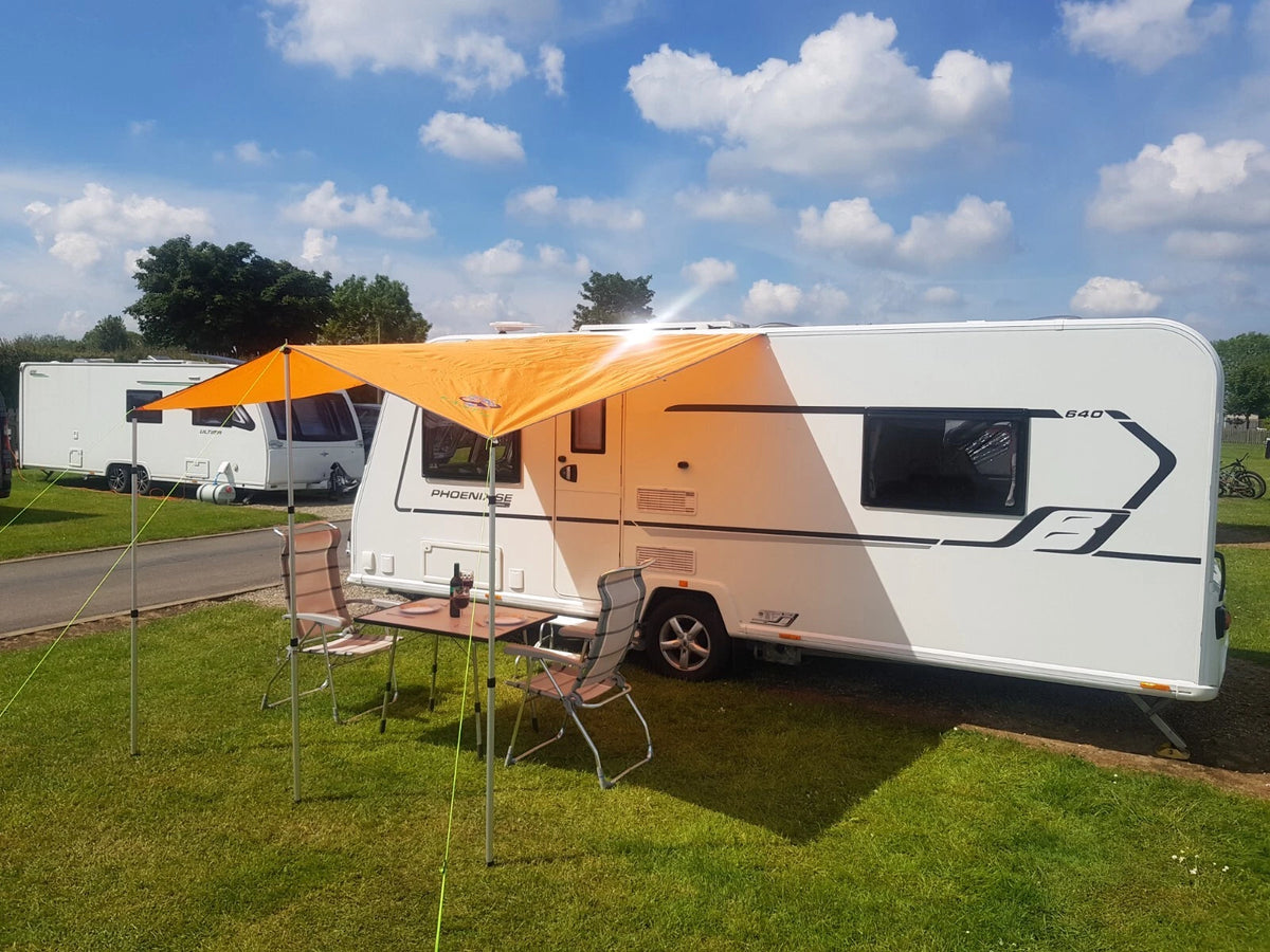 Awning Canopy for Caravan Campervan (2.4m x 3m) - Orange