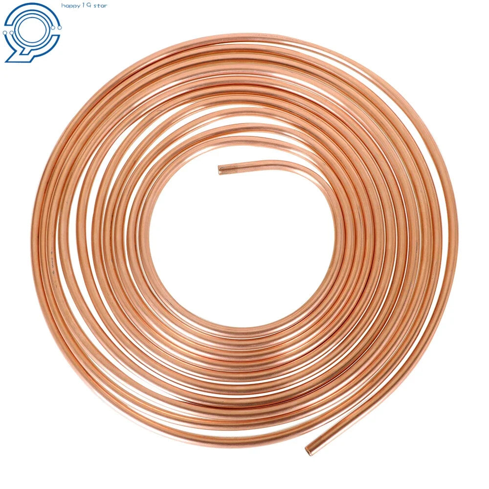25 Ft Copper Brake Fuel and Transmission Line for Cars (Universal)
