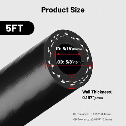 5FT 5/16" Silicone Heater Hose for