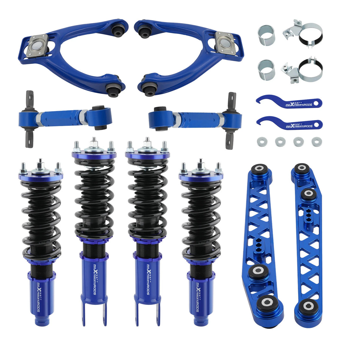 Set of 4 Coilovers & Upper Control Arms for Honda Civic EK (1996–2000) 8TUF1S
