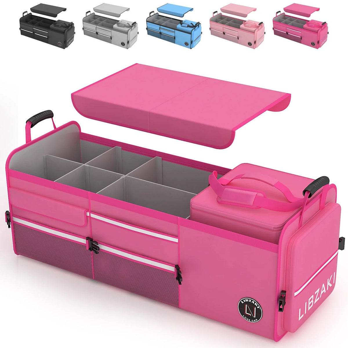 4-in-1 Car Trunk Storage Organizer with Cooler Bag for Universal Fit