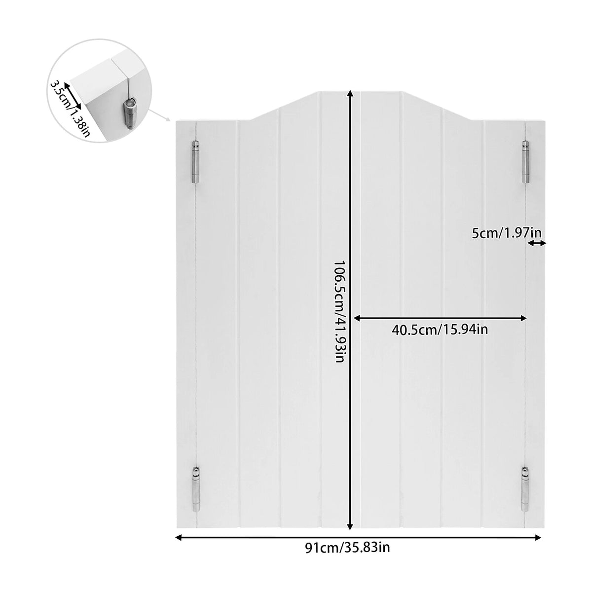 White Pine Saloon Door for Cafe Kitchen Bar (35.83" x 41.93")