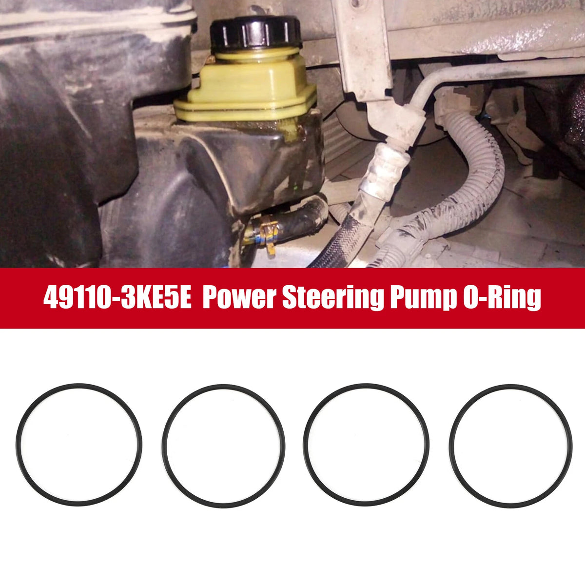 4PCS Power Steering Pump O-Ring for Nissan Pathfinder (2013–2020) 49110-3KE5E, 49110-3KEOC, 49110-9NE0B, 49110-9NE5B
