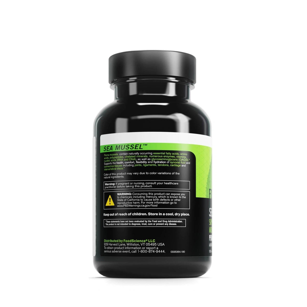 Sea Mussel, Green-Lipped 180 Count for Health Supplements (Pack 1)