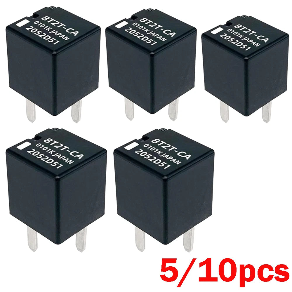 5/10 Pack 8T2T-CA 12VDC 20A 4-Pin SPST Automotive Relay for Fuel Pump/Cooling