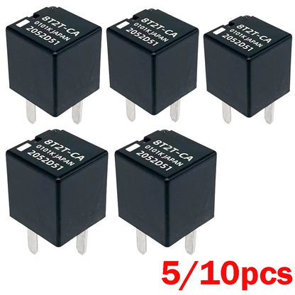 5/10 Pack 8T2T-CA 12VDC 20A 4-Pin SPST Automotive Relay for Fuel Pump/Cooling