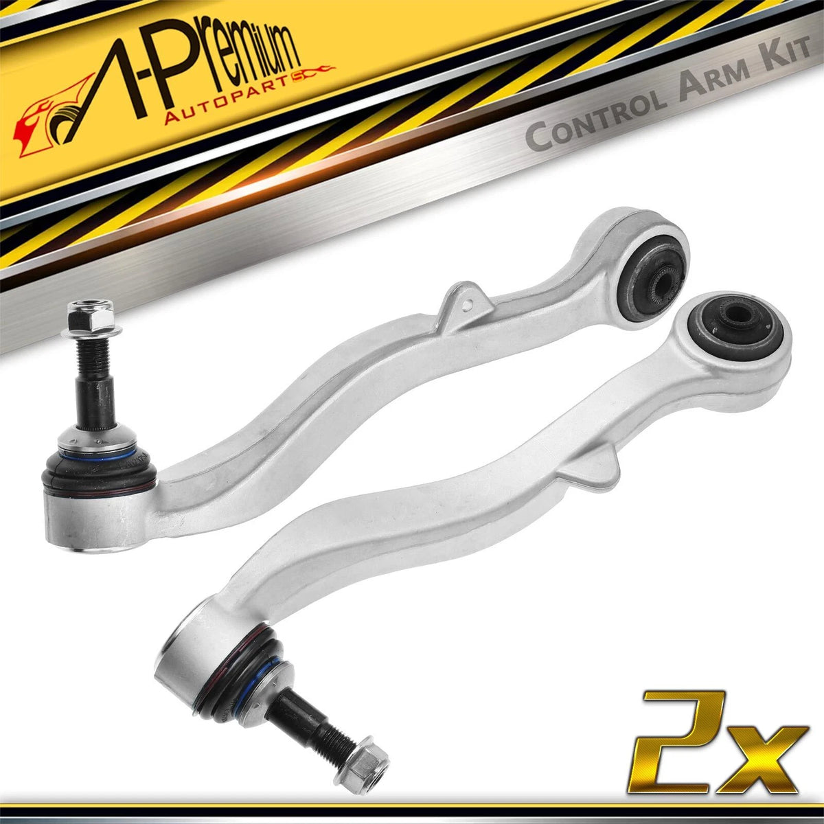 2X Front Lower Rearward Control Arm w/Ball Joint for BMW E63 E65 (2004–2010)