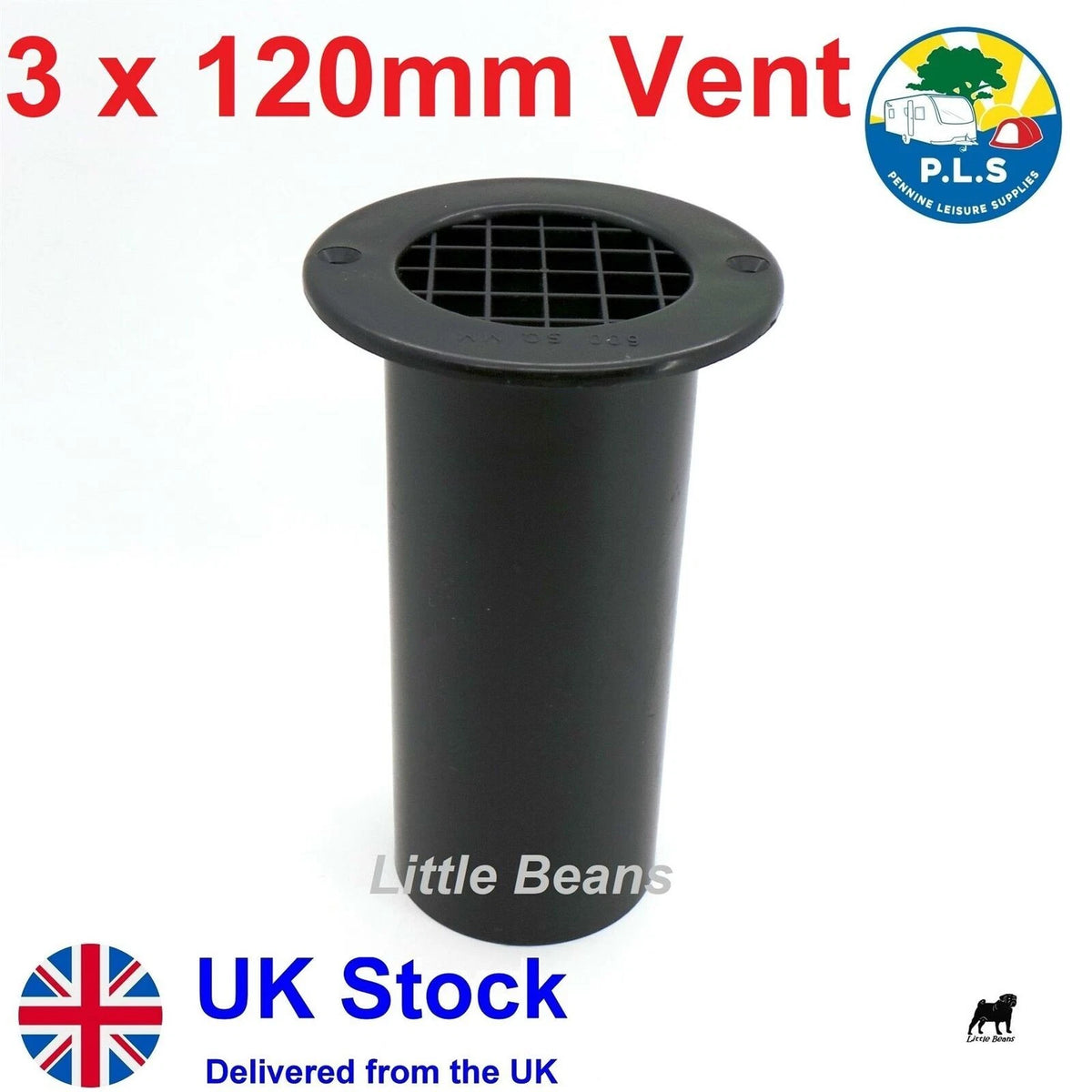 3X Gas Drop Out Round Floor Vent for Motorhome (75mm x 120mm)