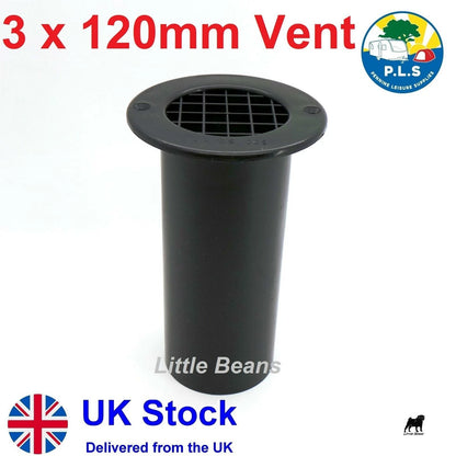 3X Gas Drop Out Round Floor Vent for Motorhome (75mm x 120mm)