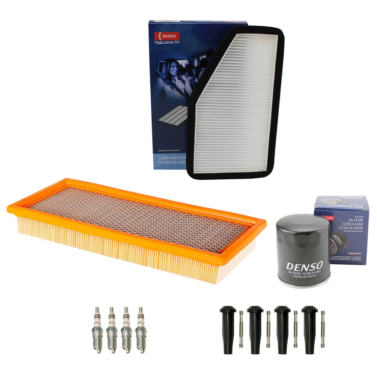 Tune Up Kit with 4 NGK Spark Plugs & Boots for Mazda Tribute (2001–2007)