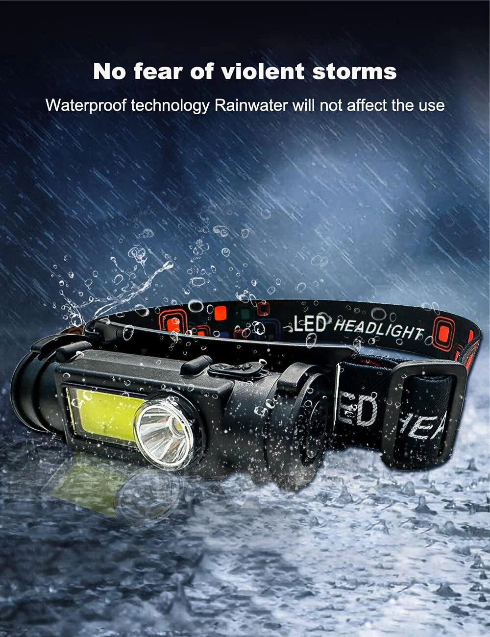 2X Rechargeable LED Headlamps for Outdoor Use