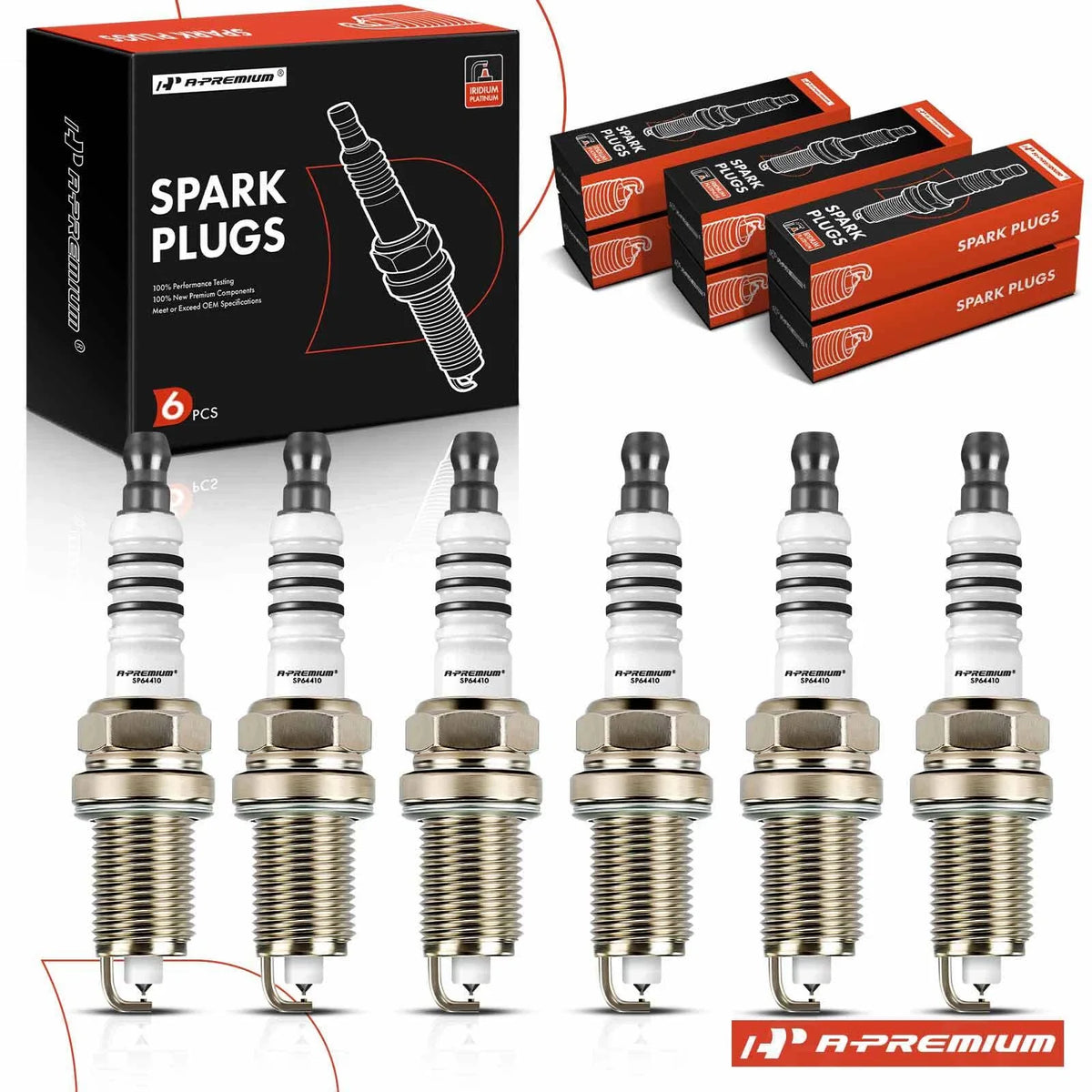 6x Iridium Platinum Spark Plugs for Ram 1500, Dakota (2011–2013)