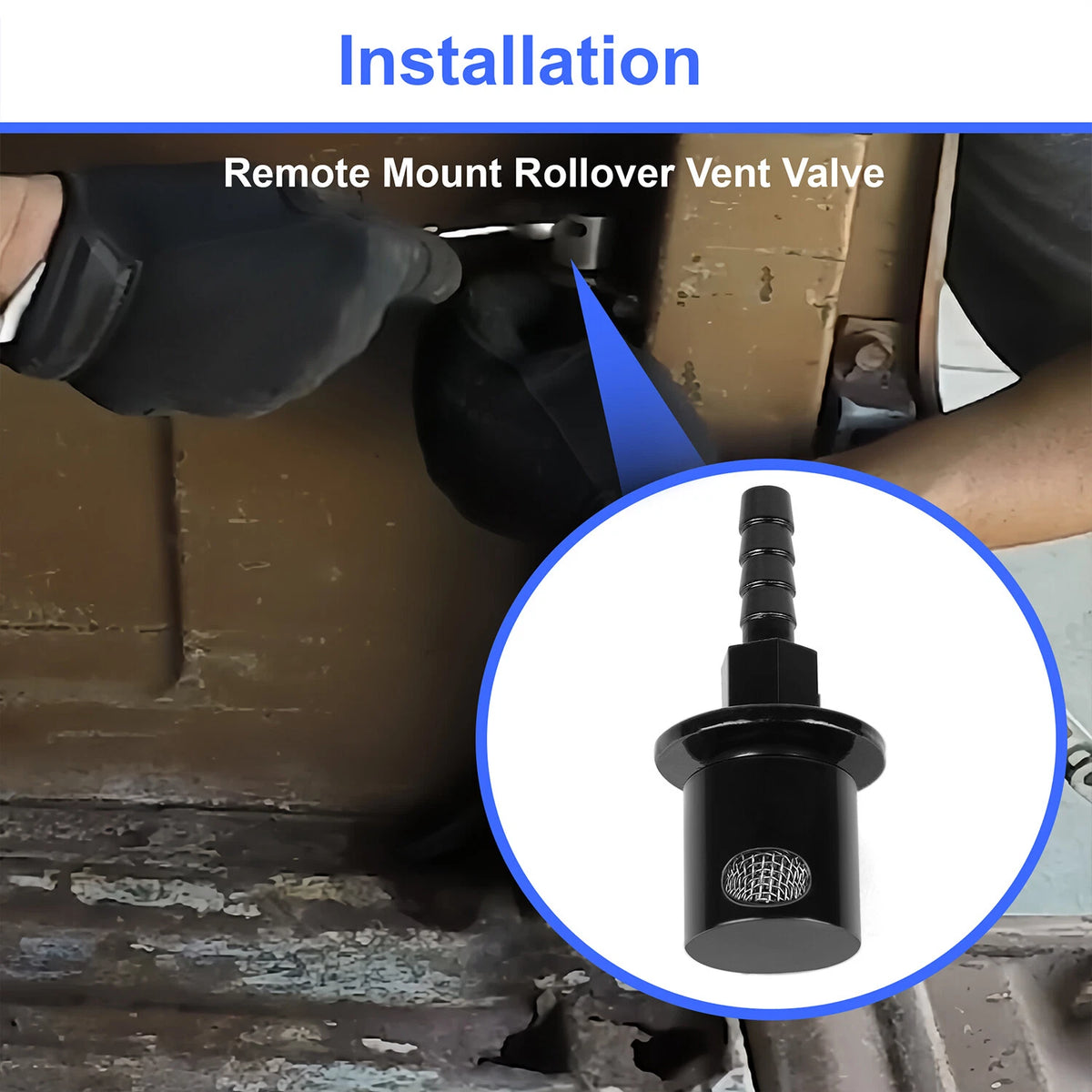 Fuel Tank Roll Over Vent Valve for (5/16 Hose Barb)