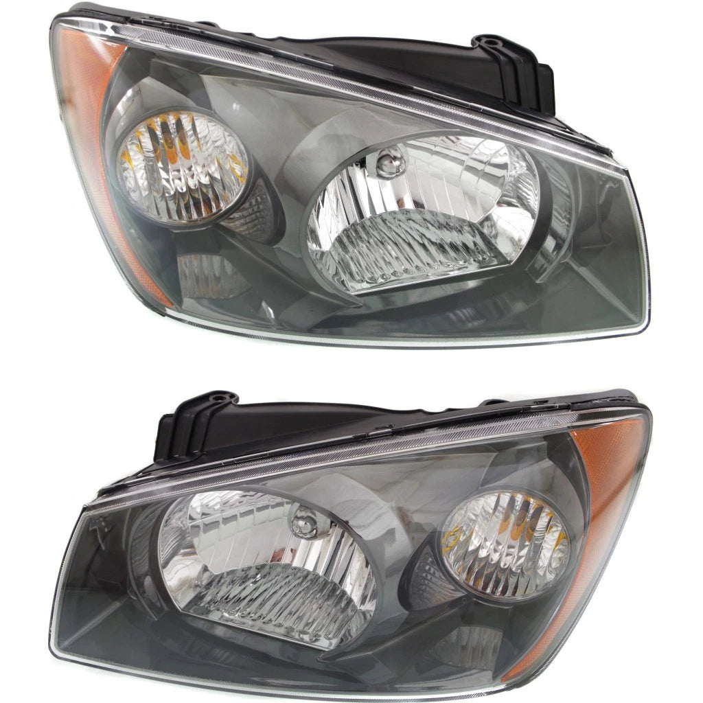 Headlight Assembly Pair for Kia Spectra (2004–2006) PLX-M0-KA006-B101L-CL360A2, KI2502117, KI2503117