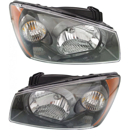 Headlight Assembly Pair for Kia Spectra (2004–2006) PLX-M0-KA006-B101L-CL360A2, KI2502117, KI2503117