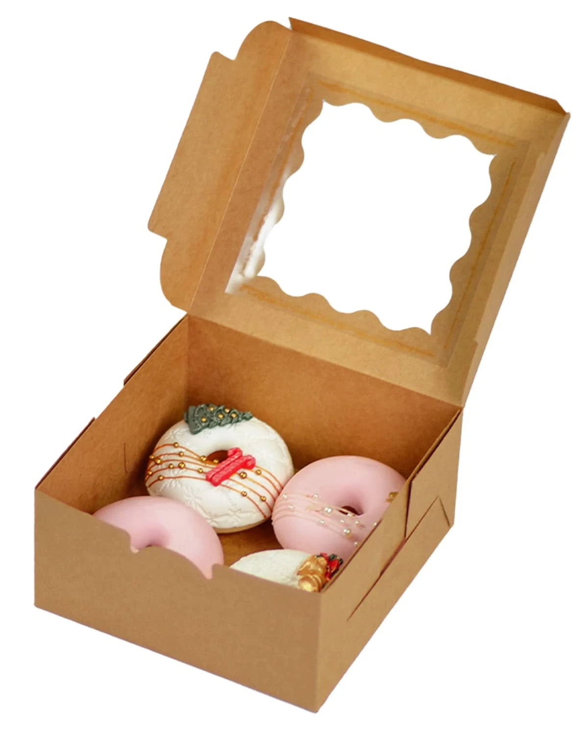 30-Pack Bakery Boxes with Window 6x6x3 inches