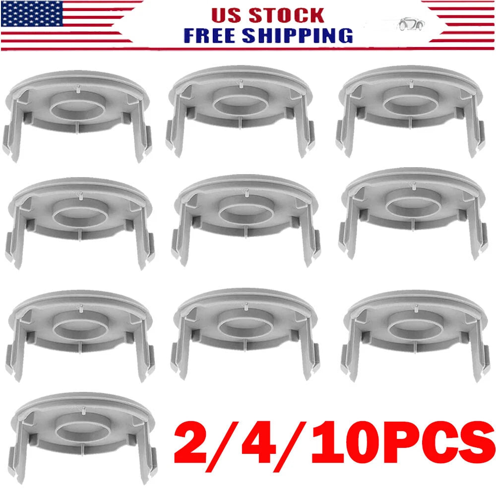2X Gray Grass Eater Spool Cap Cover for Hyper Tough Trimmer (HT19-401-003-06)
