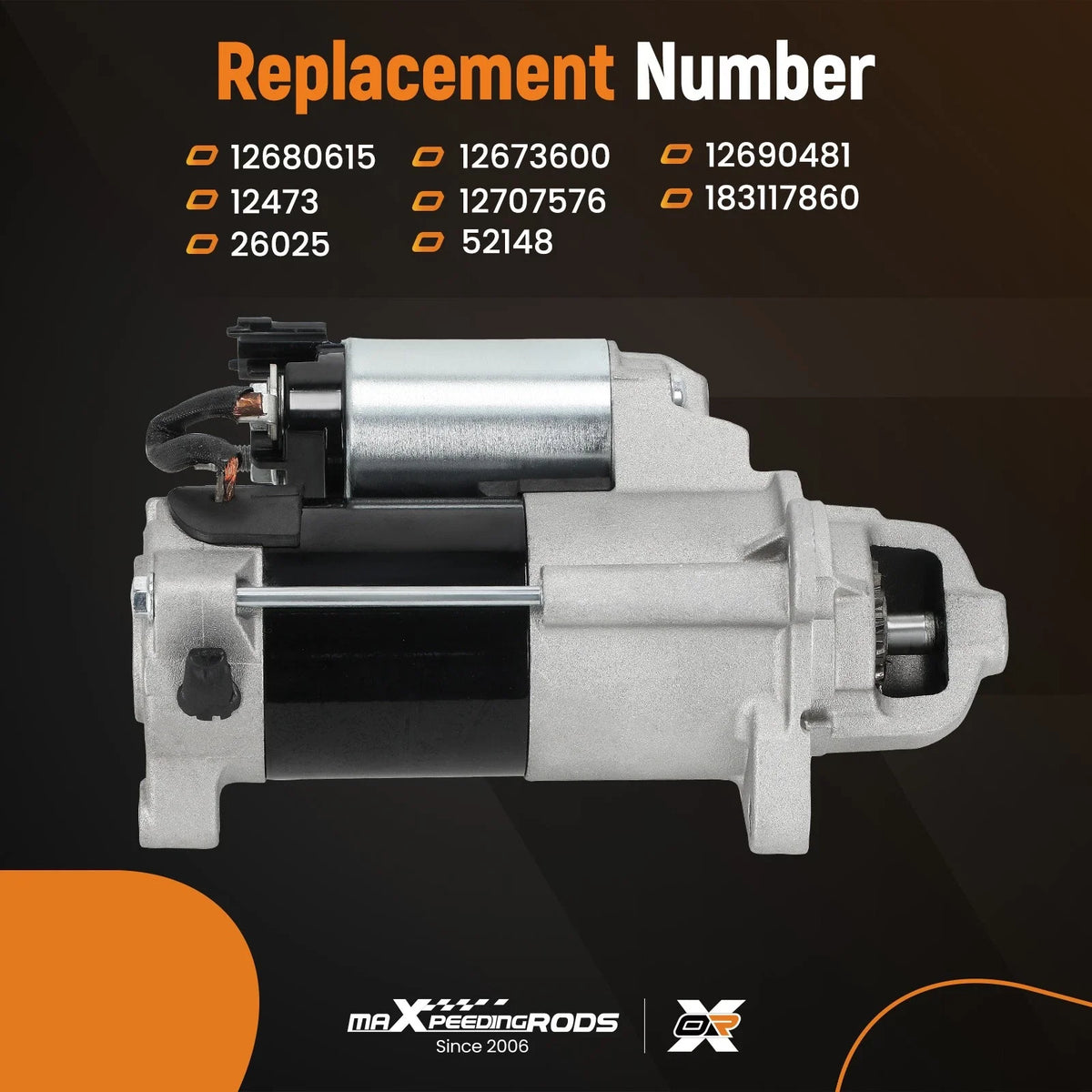 Starter Motor for Chevy Equinox Malibu Cruze GMC Terrain 1.5L (2017–2020)