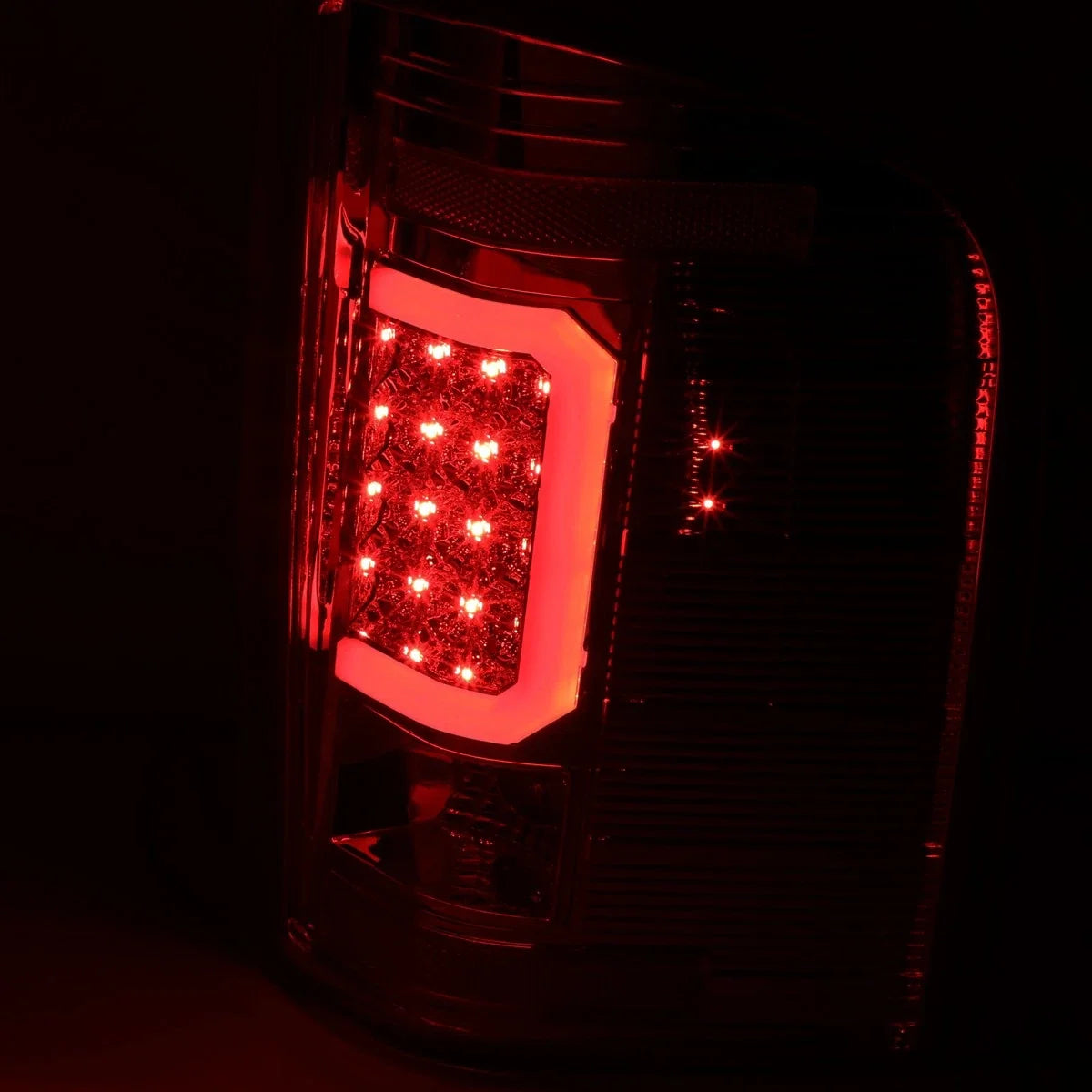 Red LED C-Tube Tail Brake Light Lamps for Chevy Silverado 1500 (2007–2014)