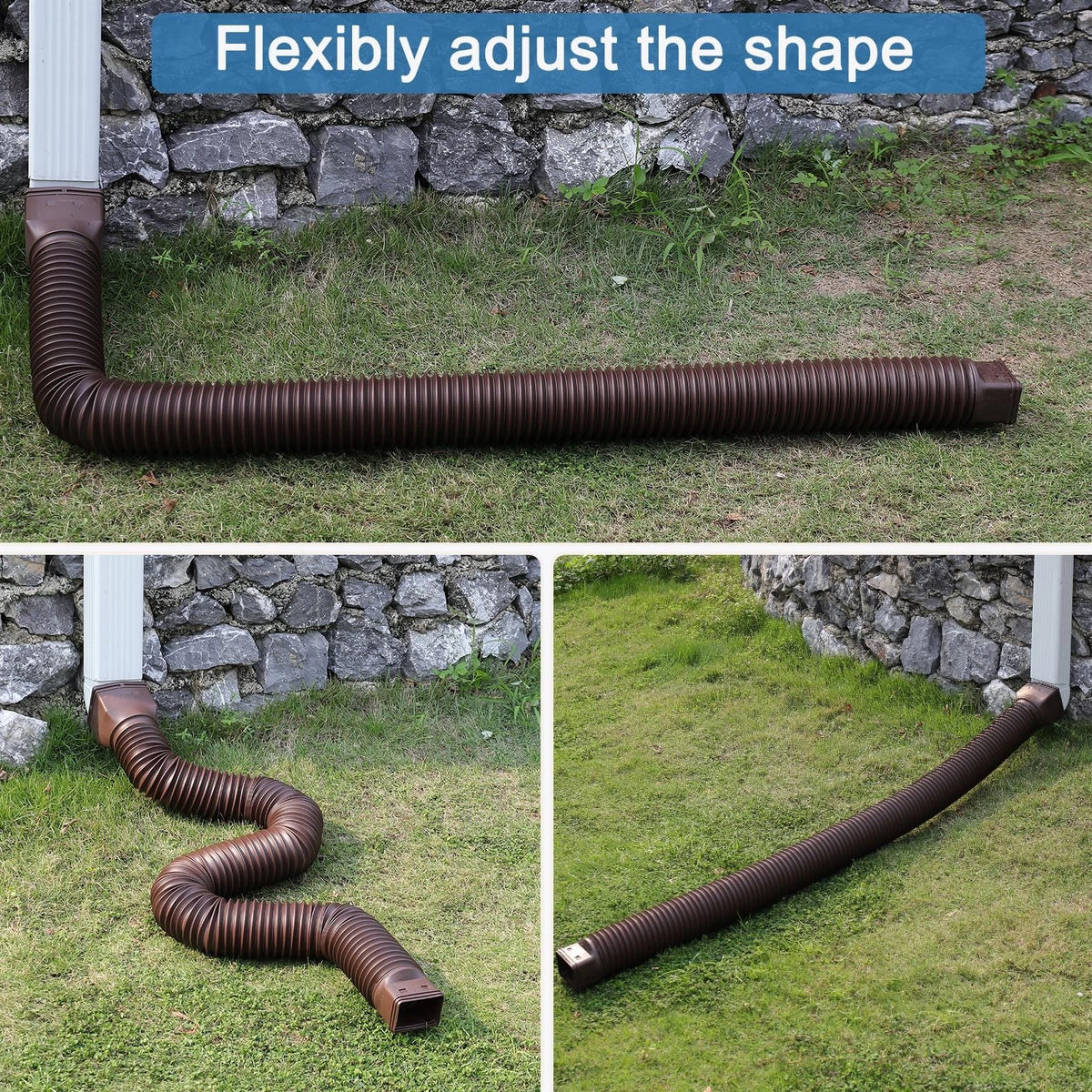 16.5ft Gutter Downspout Extensions for Rainwater Drainage (No Part Numbers)
