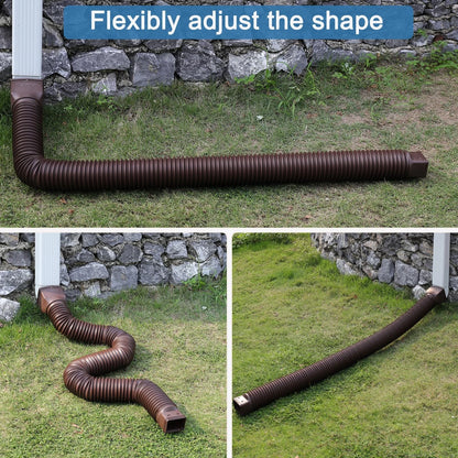 16.5ft Gutter Downspout Extensions for Rainwater Drainage (No Part Numbers)