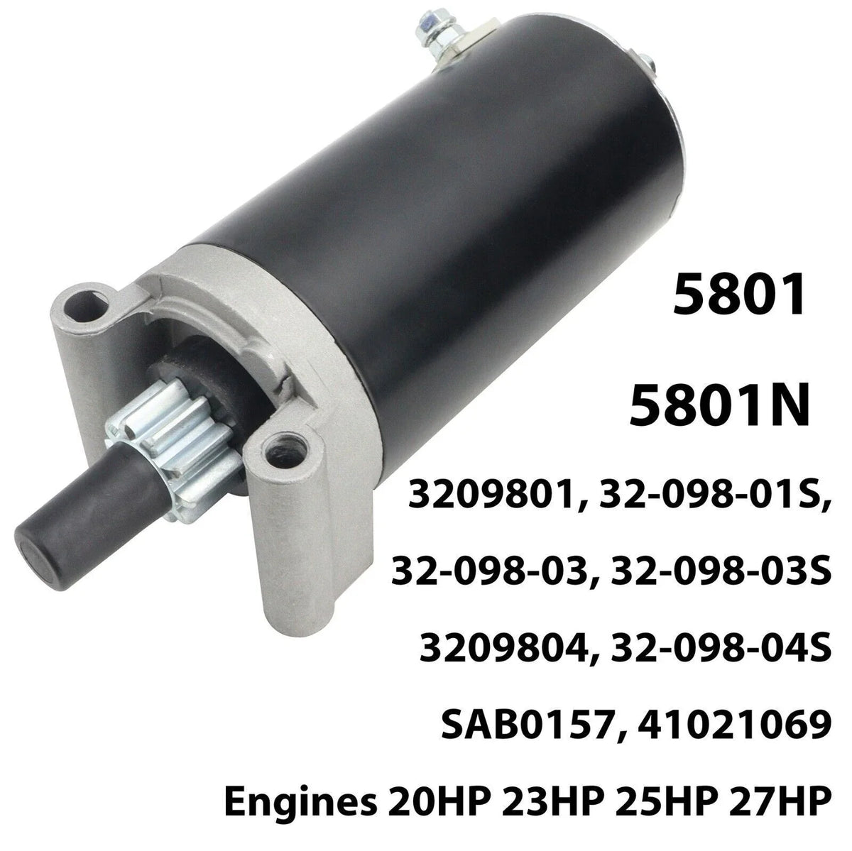 Starter for Toro LX468 (2008–2009) Kohler 22HP 10T