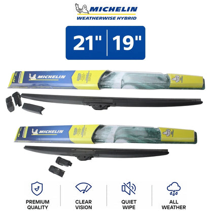 2X Wiper Blades for Kia (1994–2004) - Michelin WeatherWise Hybrid 21"/19"