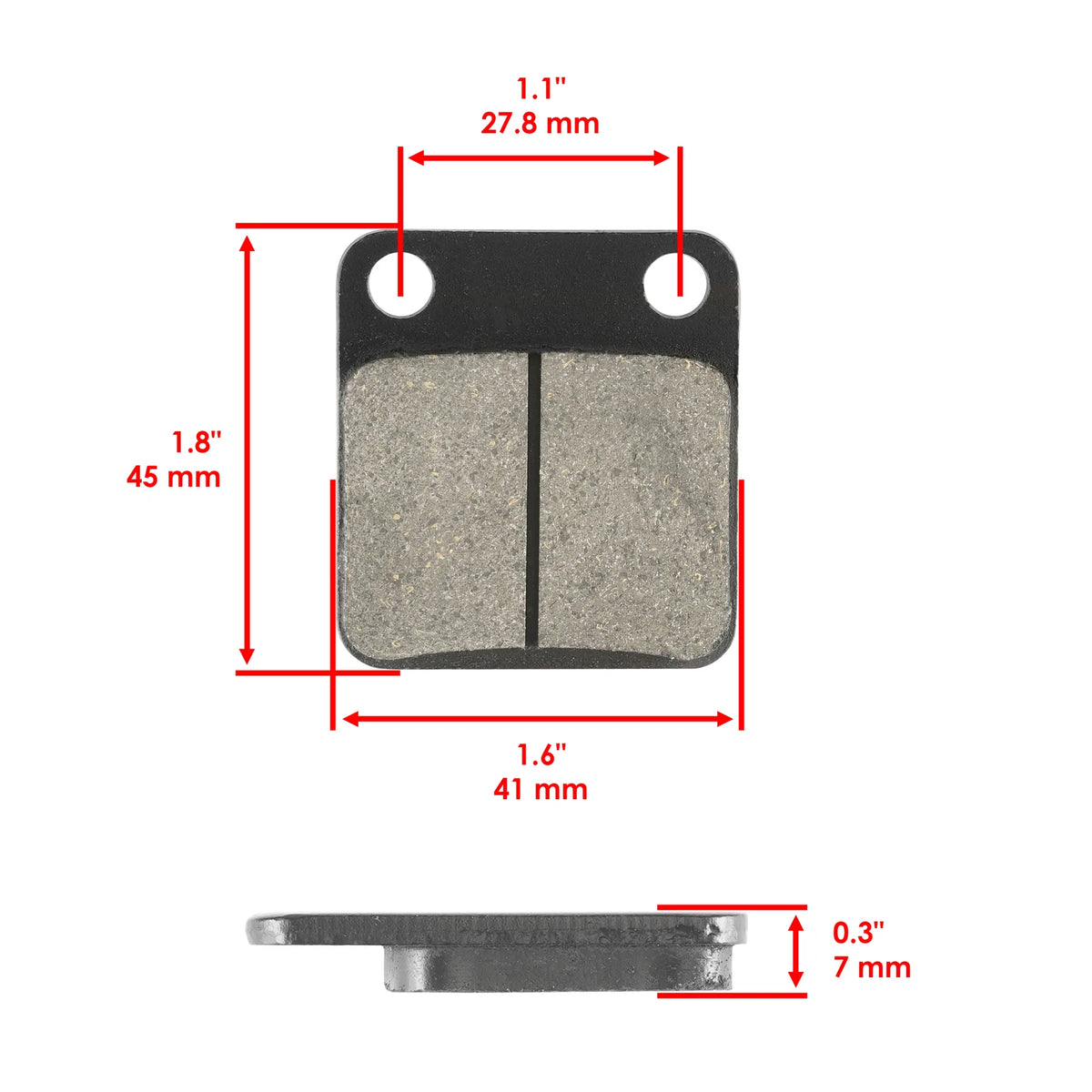 Front Rear Brake Pads for Yamaha Wolverine 450 (2006–2010) HU1326MP102LR