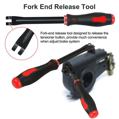 2-Piece Brake Adjustment Tool Set 5/16" Ratcheting Wrench for Semi Trucks