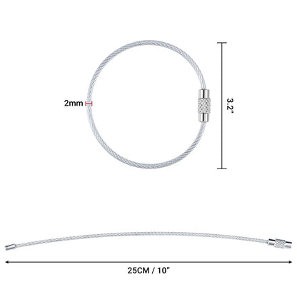 50 Pcs Wire Keychain Cable for Luggage Tag (Universal)