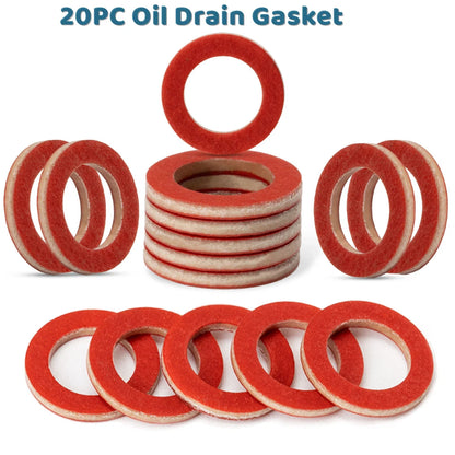 20X Lower Unit Oil Drain Gasket for Yamaha (Replaces 90430-08020, 90430-08003)