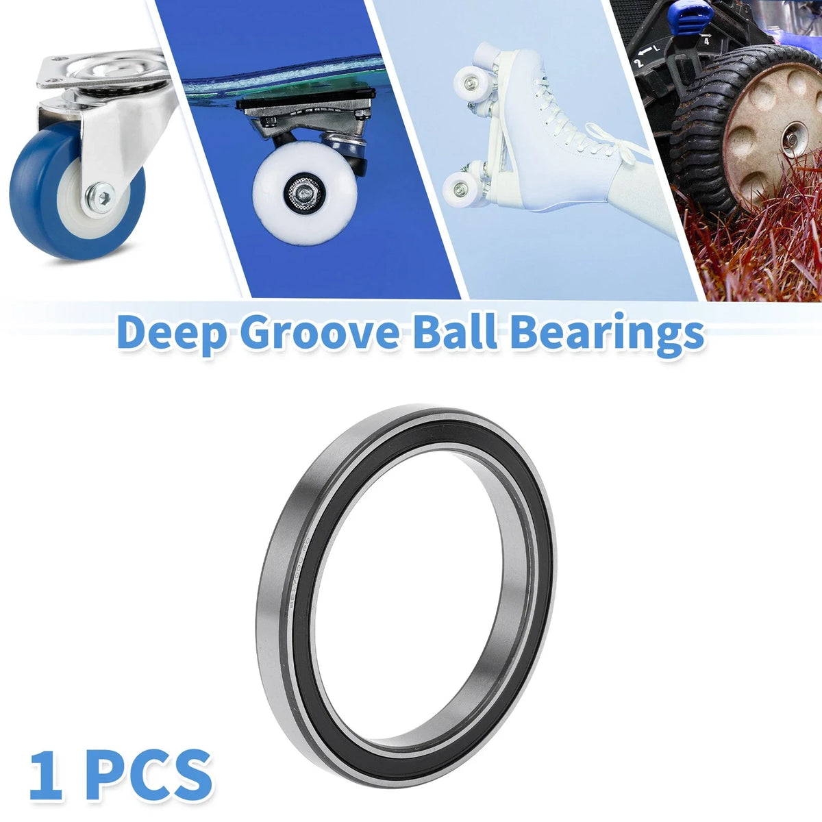 1 Pc Deep Groove Ball Bearing 6817DDU for Scooter Skateboard (P0 85x110x13mm)