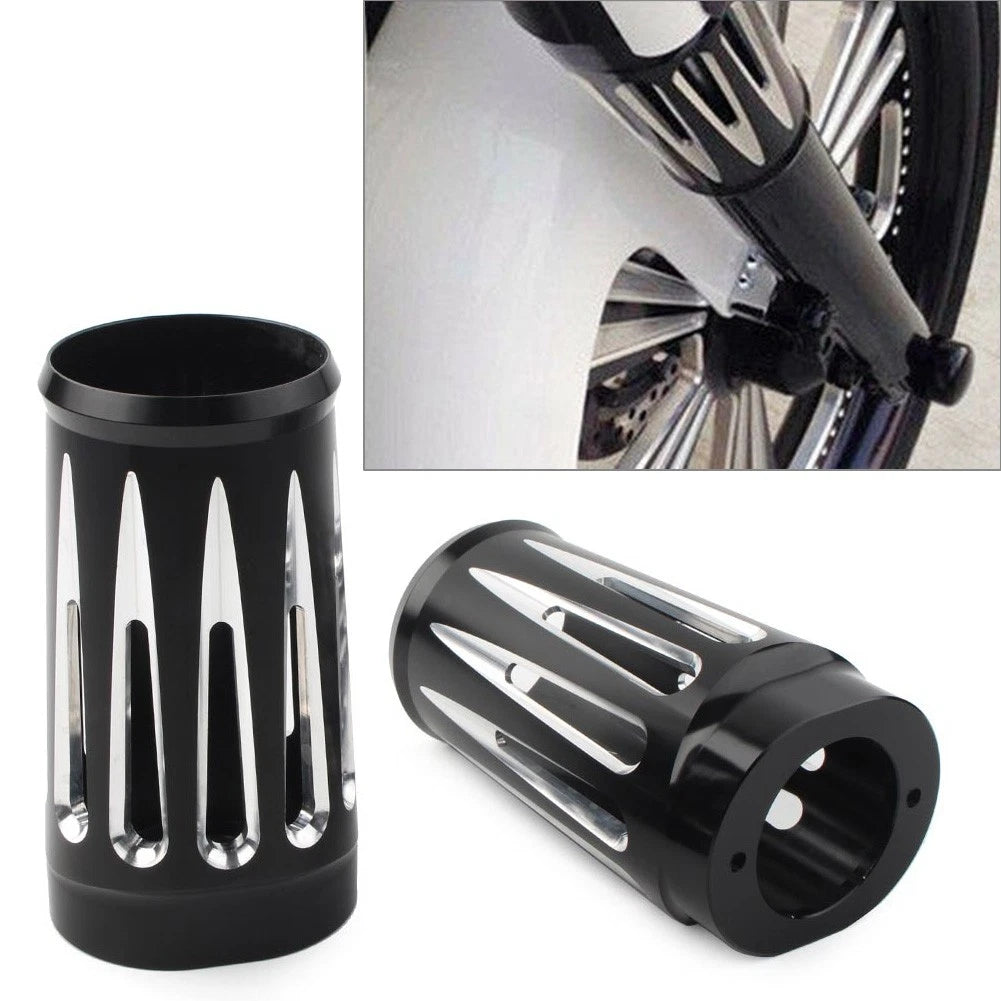 1 Pair Black Fork Boot Slider Cover for Harley Touring FL (1986–2013)