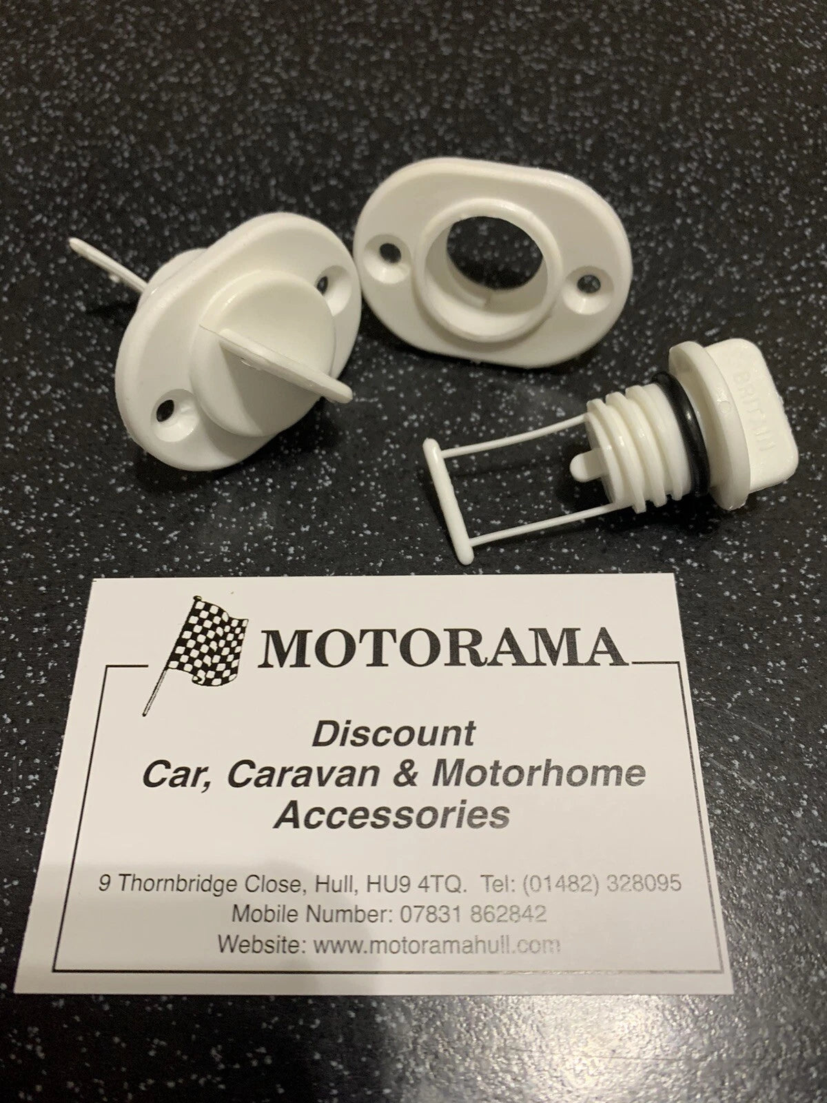 2X Transom Drain Plugs Single Screw Type for Boat (White)