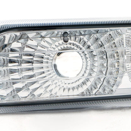 Chrome Housing Amber Corner Headlight Bumper for Chevy Silverado (1999–2002)