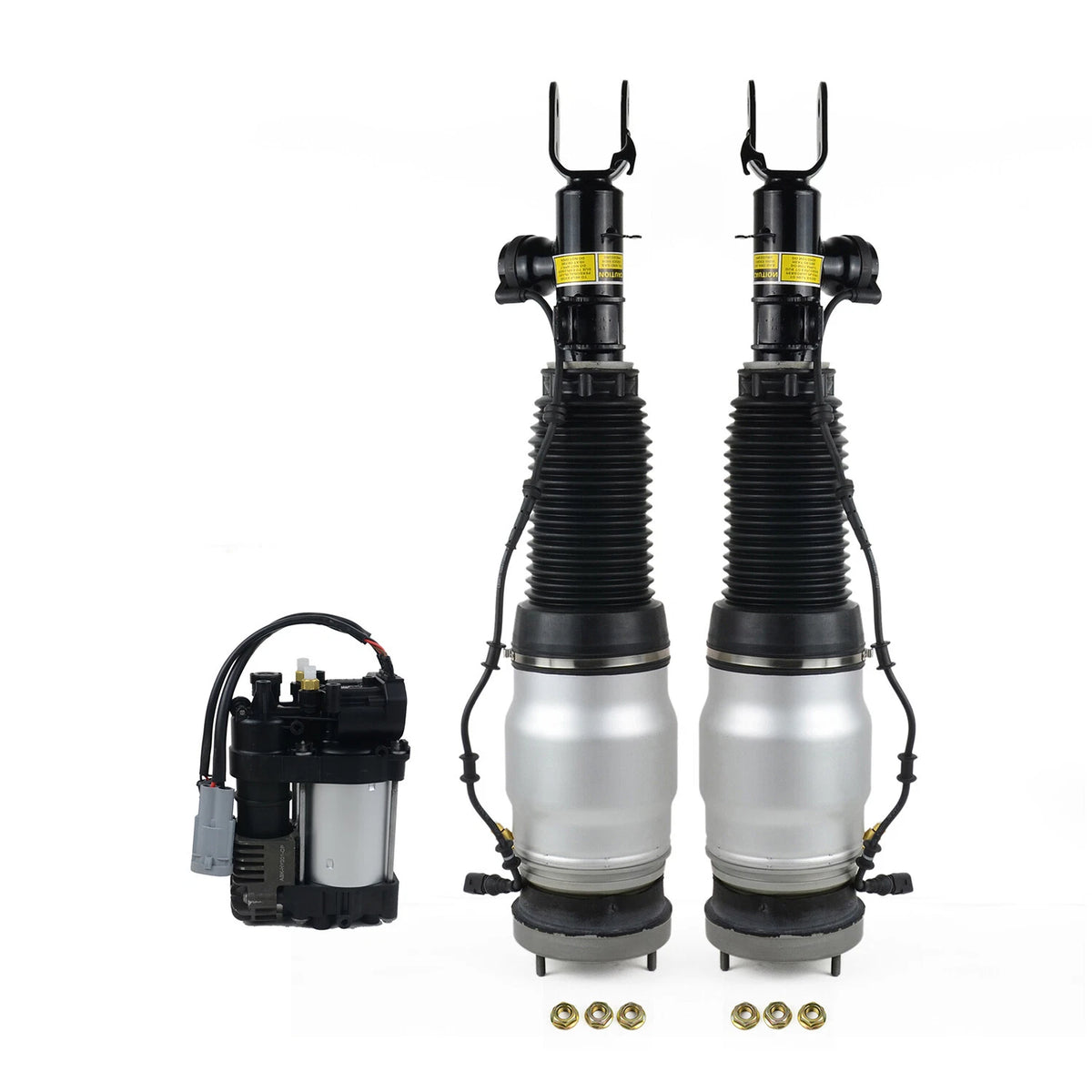 2Pcs Front Air Spring Bag Struts + Compressor for Hyundai Equus (2011–2016) - 55881-3M000, 55880-3N000, 54605-3N517