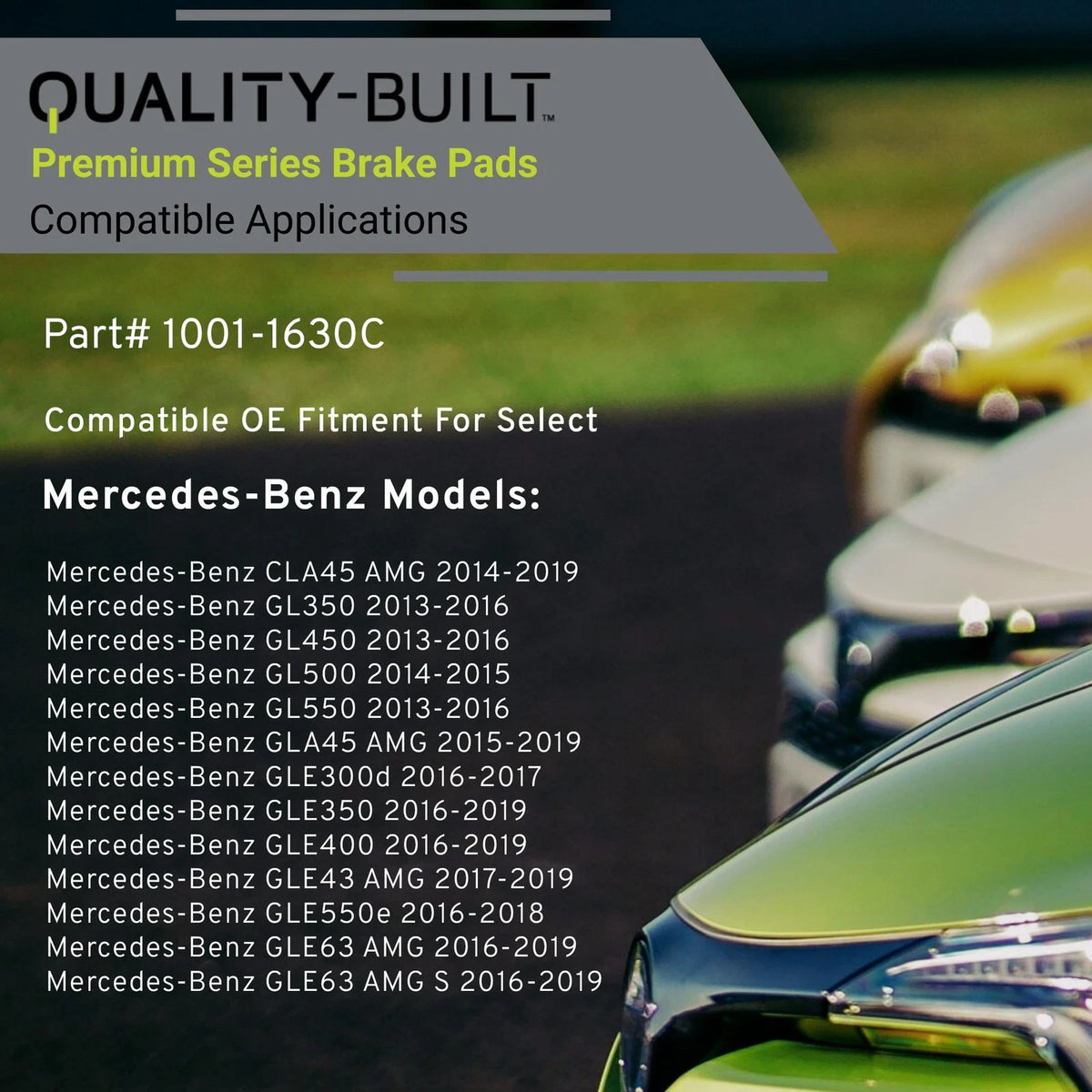 Rear Ceramic Brake Pads for 2012–2020 Mercedes-Benz Models