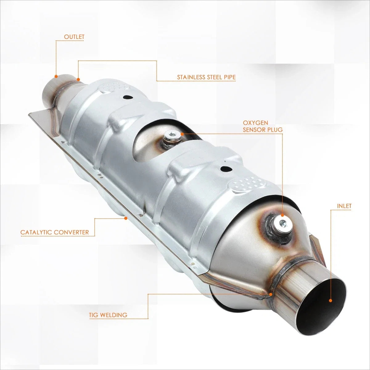 Catalytic Converter Exhaust Pipe for Ford F250/F350/F450/F550 SD (2005–2007)