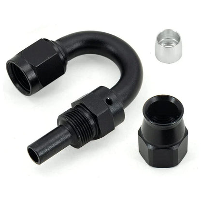 2 x 4AN Swivel PTFE Hose End Fittings Adapter (180°) for Fuel Hose (2-Pack)
