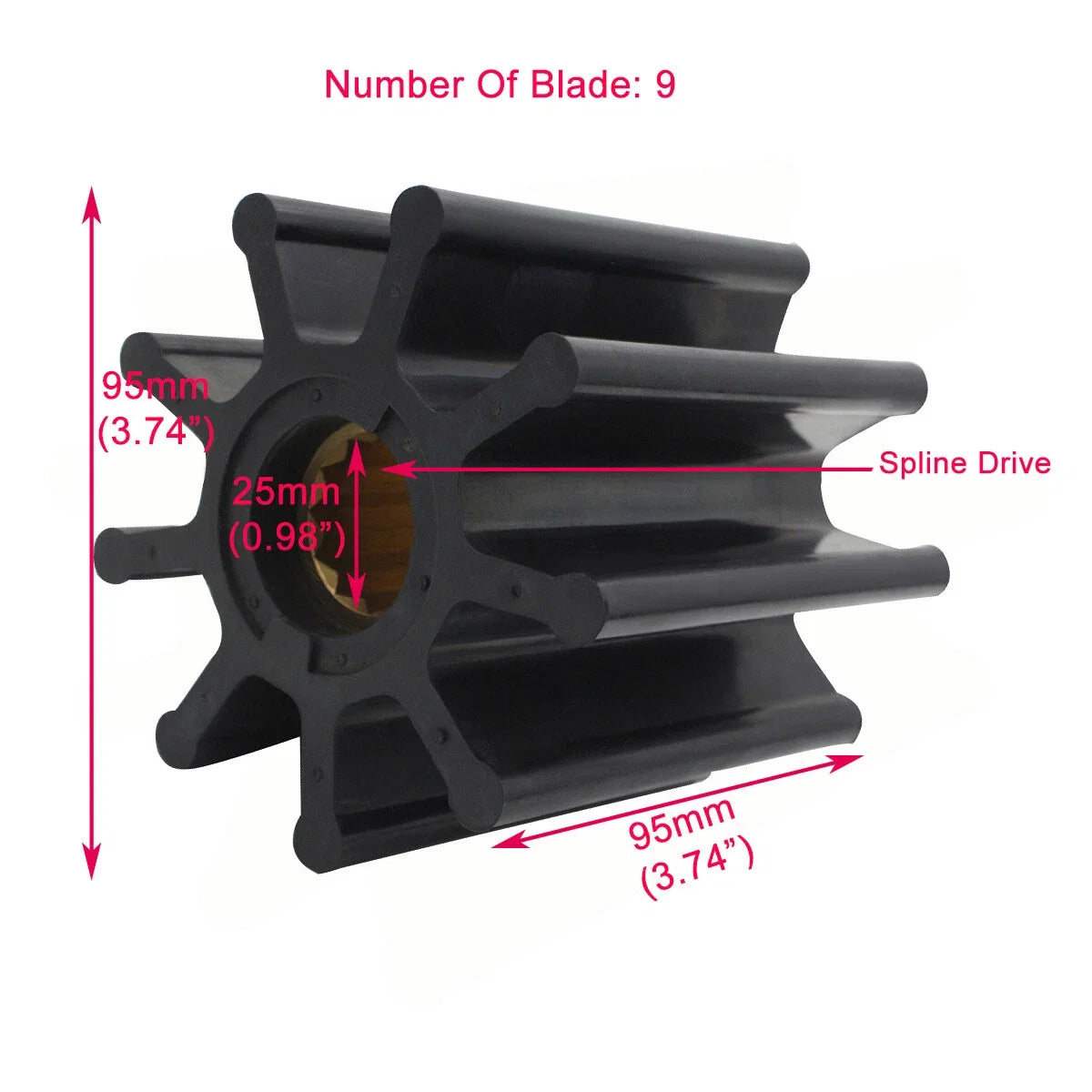 Sea Water Impeller for Yanmar (148687-42830, JMP 8250-01, DJ 09-45-1201, KP300)