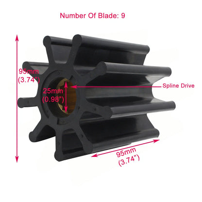 Sea Water Impeller for Yanmar (148687-42830, JMP 8250-01, DJ 09-45-1201, KP300)