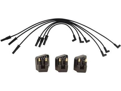 Set of 4 Ignition Coils and Spark Plug Wires for Buick LeSabre (1992–1995) 87335BWRB