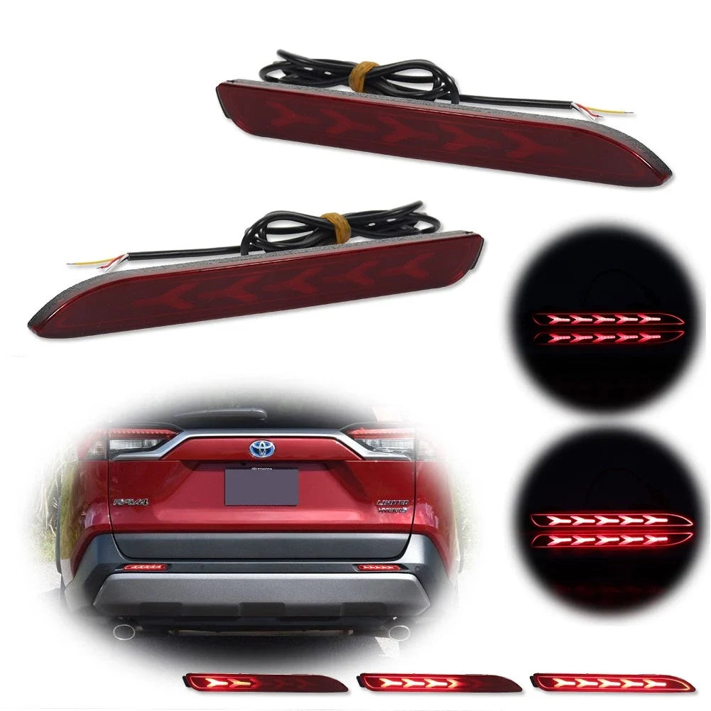 2X LED Rear Bumper Reflector Brake Lights for Lexus IS-F GX470 RX300