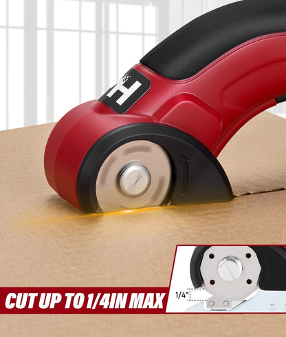 Cordless Electric Scissors with 4V 2000mAh Battery & Safety Lock