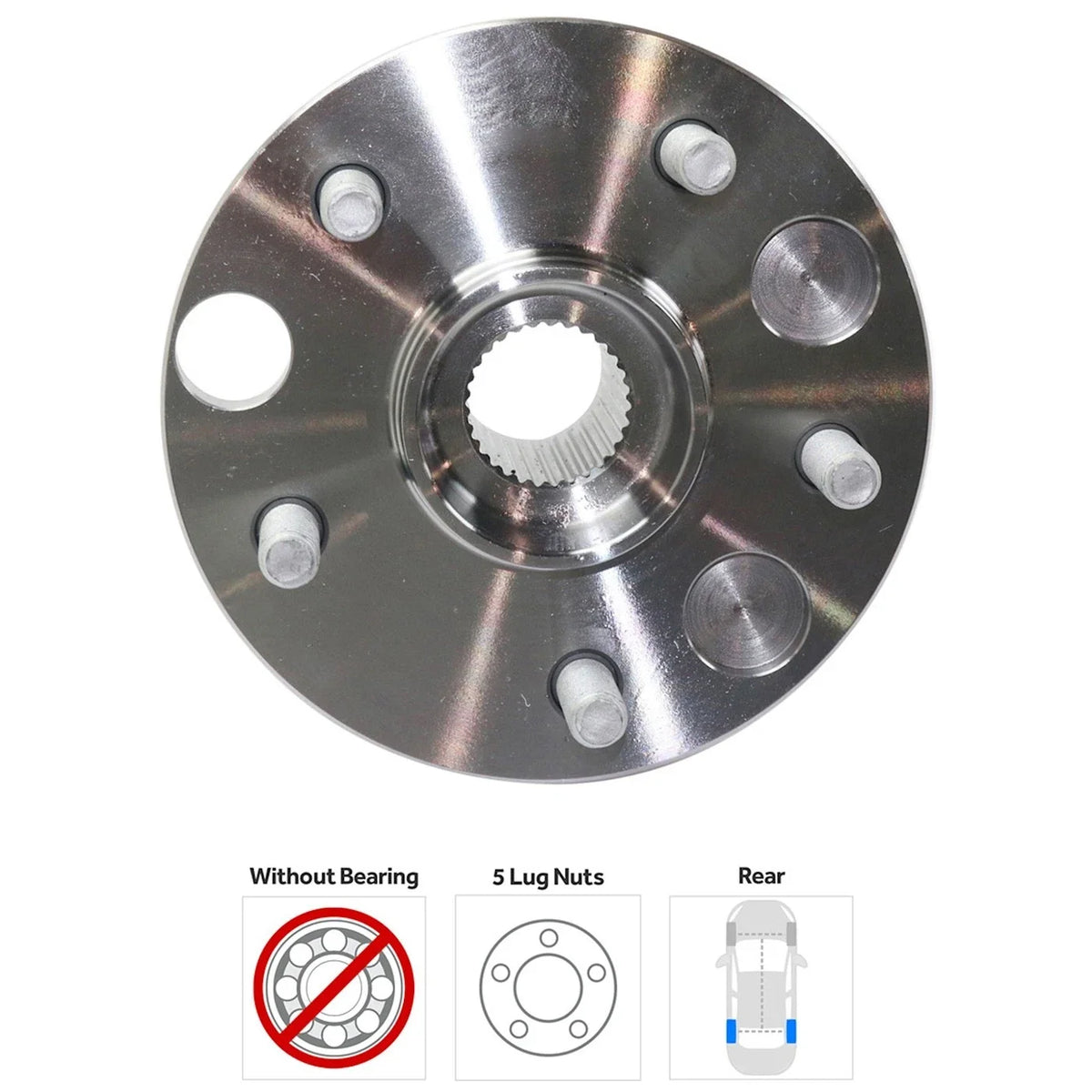 Set of 2 Wheel Hubs for Lexus SC430 (2002–2010) Rear Driver and Passenger Side