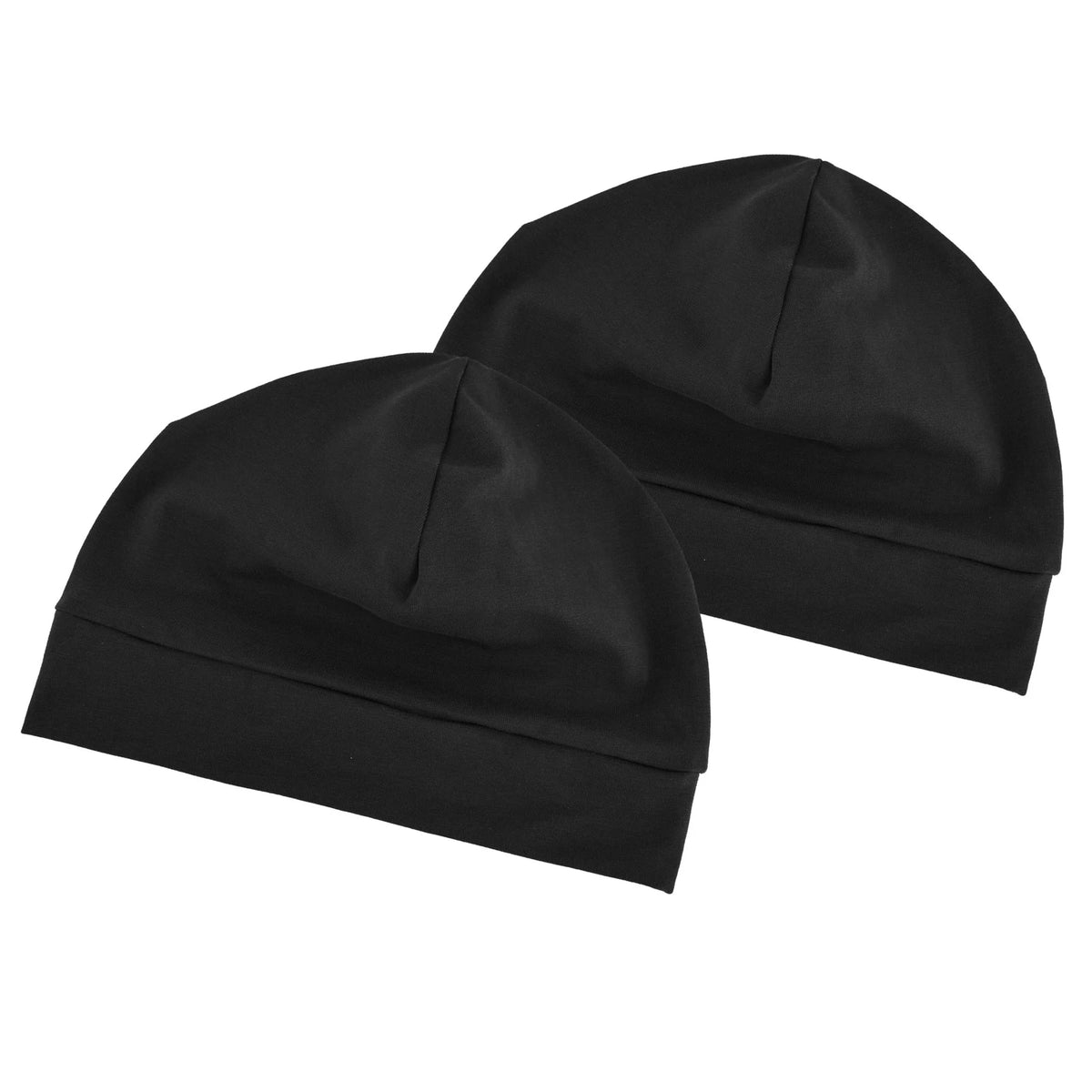 2X Cotton Skull Caps for Men Women (Lightweight Beanie Sleep Hats)
