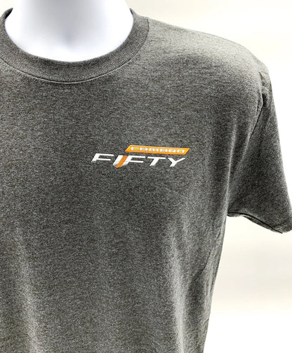 Chevy Camaro T Shirt Gray Front Logo for Chevrolet Camaro (1967–2002)